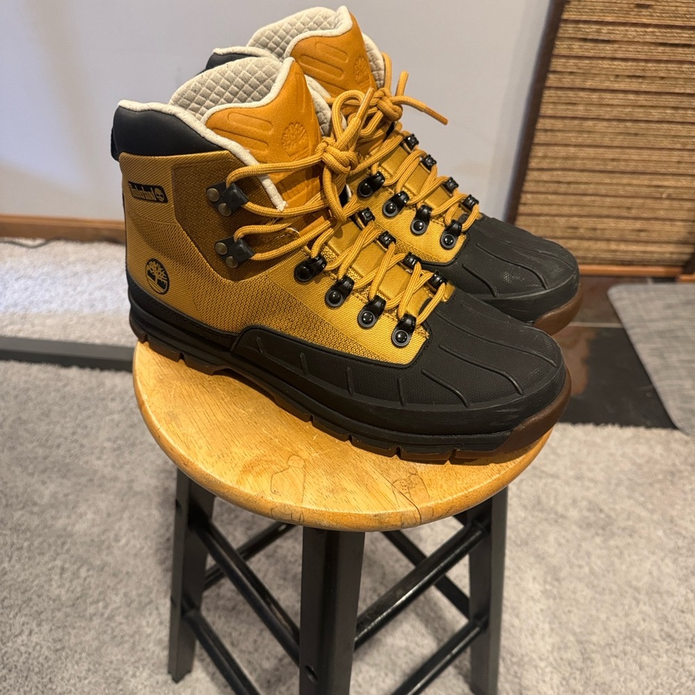 Timberland Men's Mustard and Black Boots